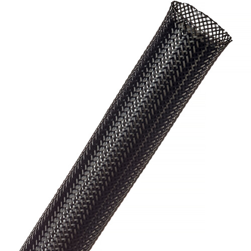 Techflex Flexo PET Cable Sleeving Wrap (0.75" Diameter, 75' Length, Black)