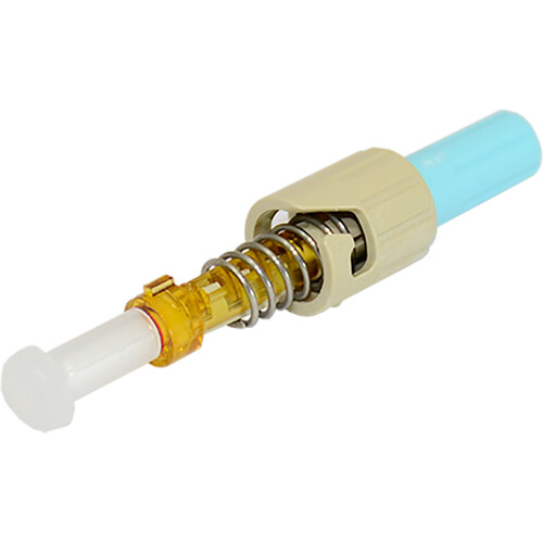 TechLogix Networx ECOConnector Multimode Zip-Cord ST Fiber Optic Click-On Connector (UPC, Aqua)