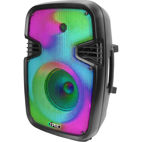 Technical Pro PLIT8 Rechargeable 8" 2-Way Bluetooth Speaker with LED Glow Wall