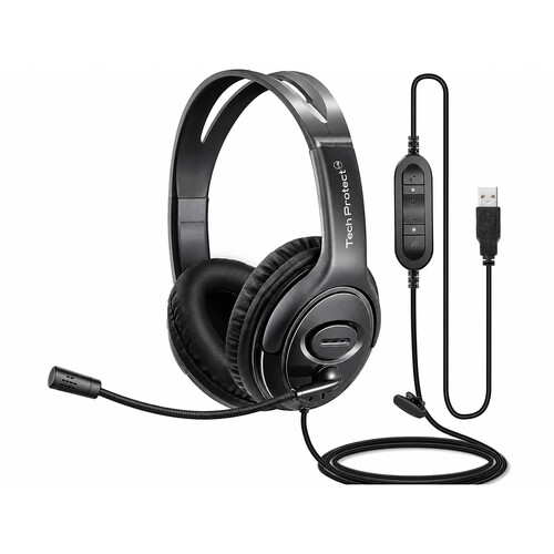 TechProtectus USB Noise-Canceling Over-Ear Headset