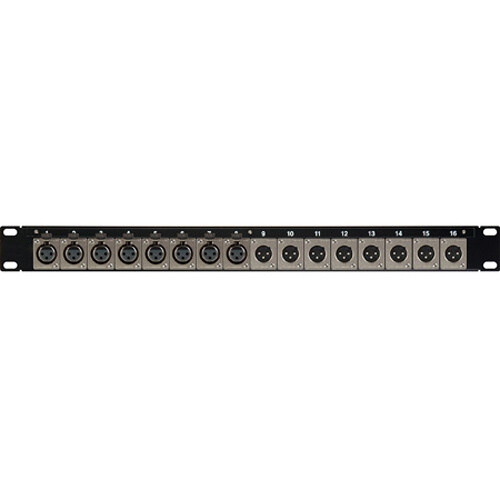 TecNec 16-Port Flushmount 8 Female/8 Male Canare 3-Pin 16CJ-X12F