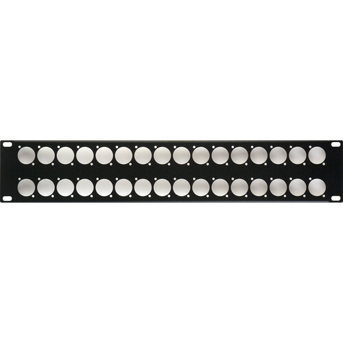 TecNec 32-Port Unloaded D-Series XLR Rack Panel (2 RU)