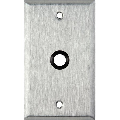 TecNec WPL-38GROM 1-Gang Stainless Steel Wall Plate with One 3/8" Grommet