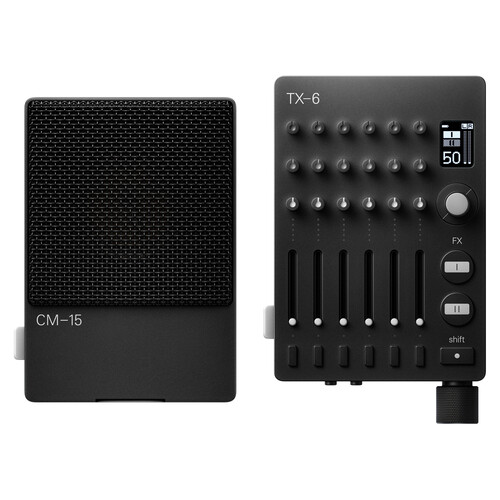 teenage engineering CM-15 Field Condenser Microphone with TX-6 Mixer Kit (Black)