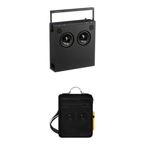 teenage engineering OB-4 Magic Radio Portable Bluetooth Radio and Speaker with Mesh Bag Kit (Black)