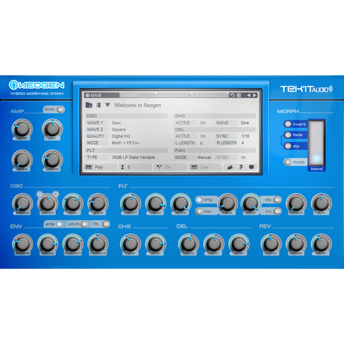 Tek'it Audio Neogen - Polyphonic Synthesizer with Morphing and Rhythmic Arpeggiator (Download)