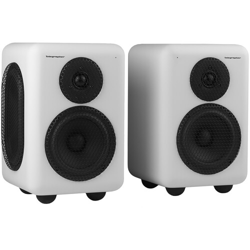 Telegrapher RACCOON Active Analog 2-Way Nearfield Studio Monitor (Trooper White, Pair)