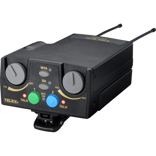 Telex TR-82N UHF 2CH Narrow Band Binaural Beltpack Transceiver:A4F Headset Jack/Channel C3:554-572MHz