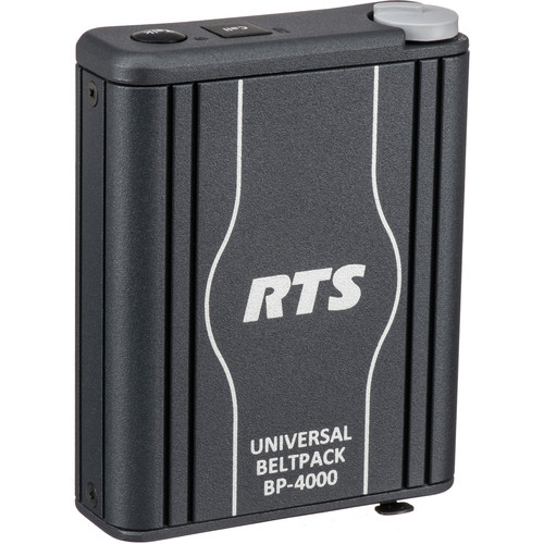 RTS BP4000A4M Single-Channel Portable Beltpack Headset Station (4-Pin XLR, Male)