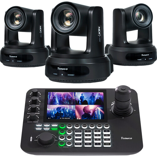 Tenveo All-in-One UHD 4K SDI/HDMI/IP/NDI KB300PRO+(3)NVU620A4K-N