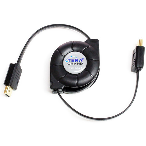 Tera Grand HDMI A Male to HDMI A Male Retractable Cable (4.25')