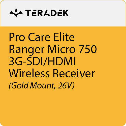 Teradek Pro Care Elite Annual Subscription for Ranger Micro 750 Receiver (26V Gold Mount)