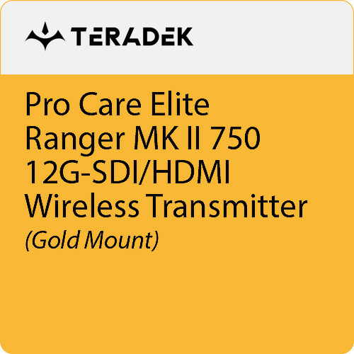 Teradek Pro Care Elite Annual Subscription for Ranger MK II 750 Transmitter (Gold Mount)