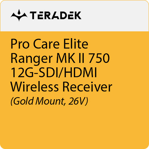 Teradek Pro Care Elite Annual Subscription for Ranger MK II 750 Receiver (26V Gold Mount)