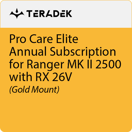 Teradek Pro Care Elite Annual Subscription for Ranger MK II 2500 Receiver (26V Gold Mount)