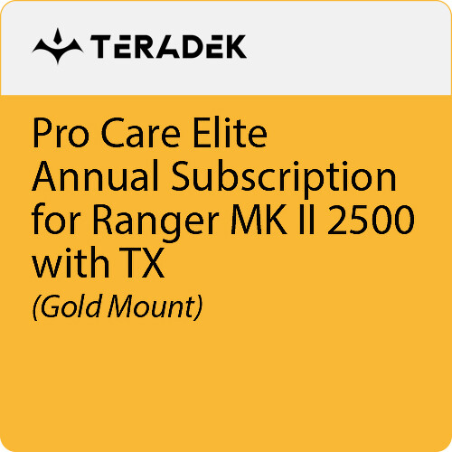 Teradek Pro Care Elite Annual Subscription for Ranger MK II 2500 Receiver (Gold Mount)
