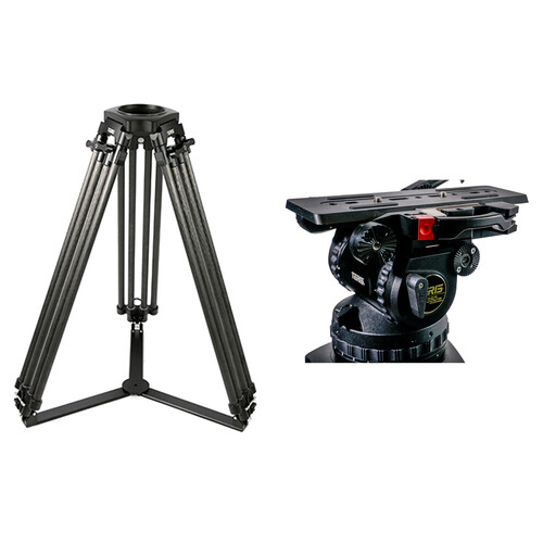 Teris TS350-CINE Fluid Head with Cine-H Heavy-Duty Tripod Kit