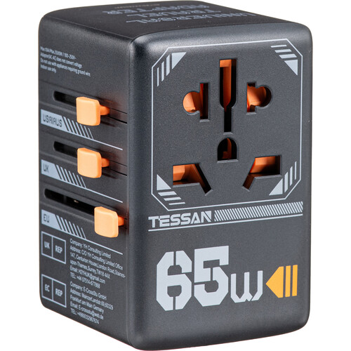 Tessan 65W Universal Travel Adapter with USB Charging