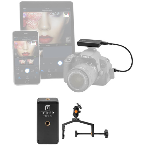 Tether Tools Case Air Wireless Tethering System with Rock Solid LoPro Smartphone Mount and Rock Solid EasyGrip XL Kit