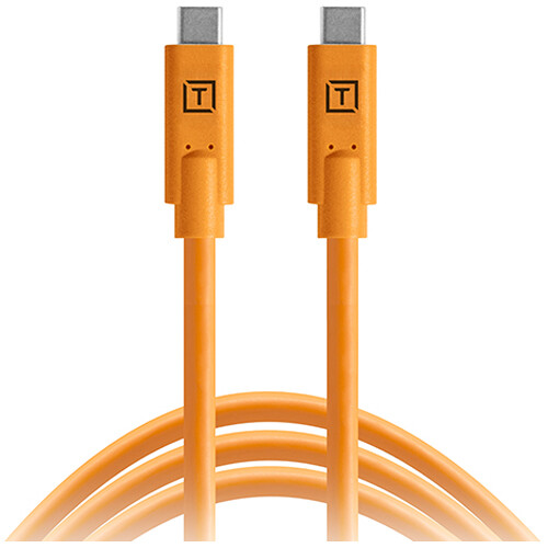 Tether Tools TetherPro USB Type-C Male to USB Type-C Male Cable (10', Orange)