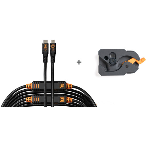 Tether Tools LeverLock & Optima Cable Kit (31', Non-Reflective Black)