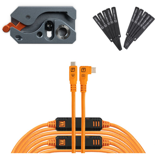 Tether Tools LeverLock Plus and Cable Kit (31', Orange)