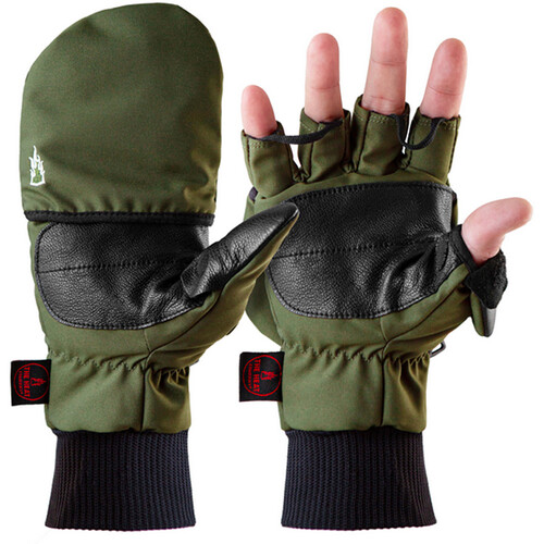 The Heat Company Heat 2 Softshell Mitten Gloves (Size 7, Green)