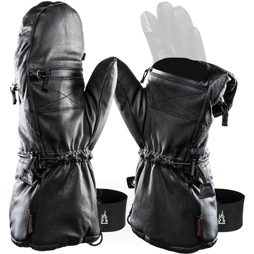 The Heat Company Shell Full-Leather Pro Mittens (Size 12-13)