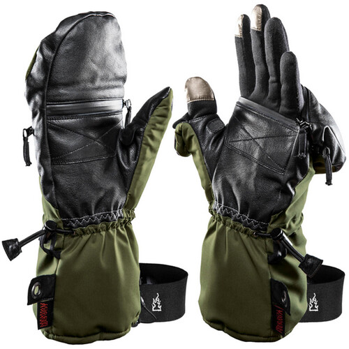 The Heat Company Heat 3 Smart Mittens/Gloves (Size 11, Dark Army Green)