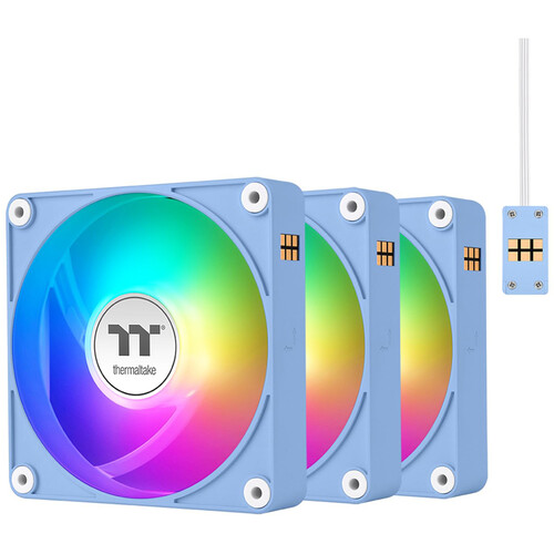 Thermaltake CT140 EX Reverse ARGB Sync PC 140mm Cooling Fan (3-Fan Pack, Hydrangea Blue)