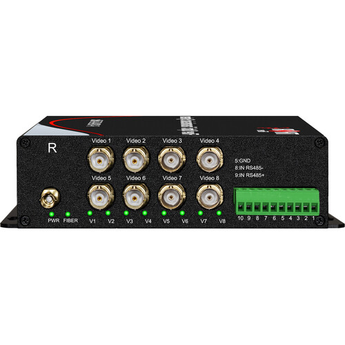 Thor 8-Channel Composite Video Over Fiber Transmitter and Receiver