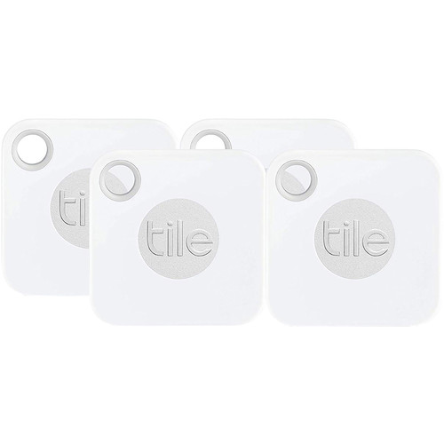 Tile Mate Bluetooth Tracker with Adhesives (4-Pack, White)