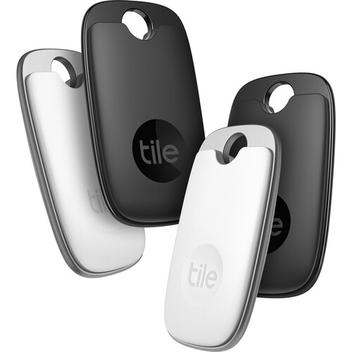 Tile Pro Bluetooth Tracker (2022, Black/White, 4-Pack)