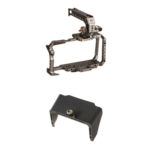 Tilta Camera Cage Basic Kit with Top Handle, SSD Holder & Half Sun Hood for BMPCC 4K/6K (Tactical Gray)