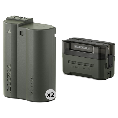 Tilta EN-EL15C Kit with 2 Batteries and Charging Station (Green)