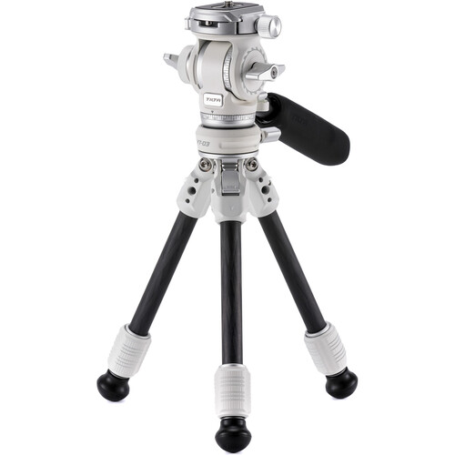 Tilta VT03 Tabletop Video Fluid Head with 1-Stage Carbon Fiber Tripod Legs (Snow White)