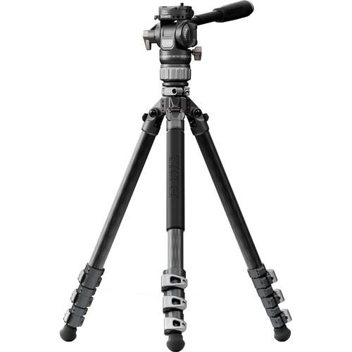 Tilta Travel Video Fluid Head with 3-Stage Carbon Fiber Tripod Legs (Space Gray)