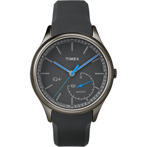 Timex IQ+ MOVE Activity Tracking Watch (Gray Case, Gray Silicon Band)