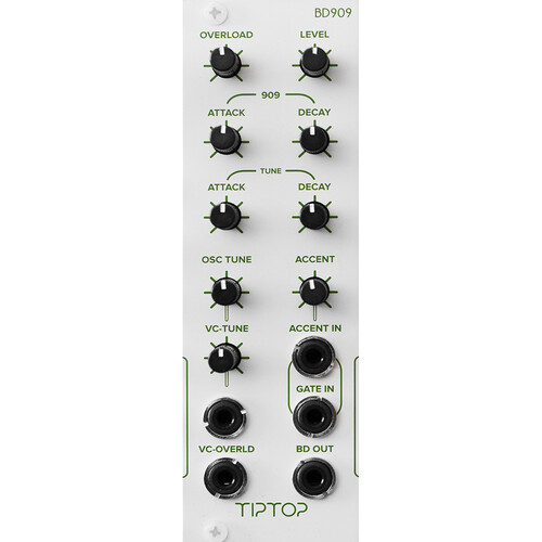 Tiptop BD909 Bass Drum Eurorack Module (8 HP, White)