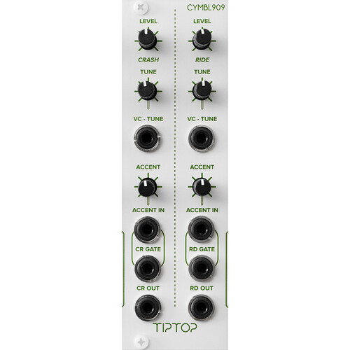 Tiptop CYMBL909 Crash and Ride Cymbal Eurorack Module (4 HP)