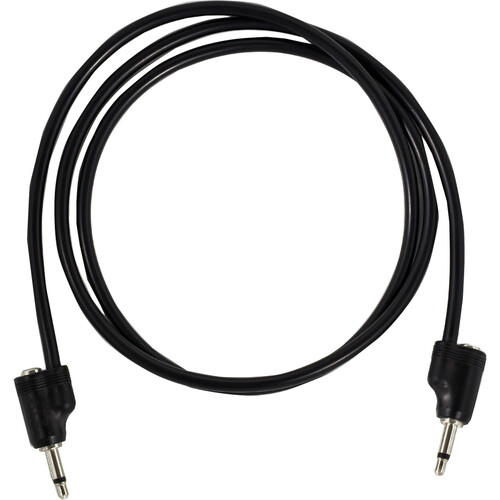Tiptop Stackcable Shielded 3.5mm Eurorack Patch Cable (Black, 35.4", Single)