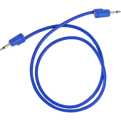 Tiptop Stackcable Shielded 3.5mm Eurorack Patch Cable (Blue, 29.5", Single)