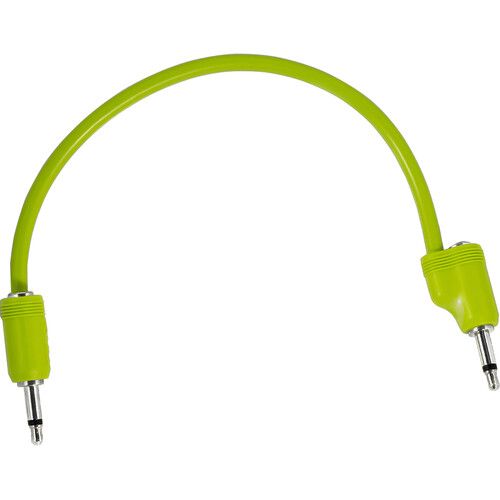 Tiptop Stackcable Shielded 3.5mm Eurorack Patch Cable (Green, 7.9", Single)