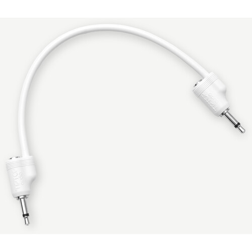 Tiptop Stackcable Shielded 3.5mm Eurorack Patch Cables (White, 7.9", 5-Pack)