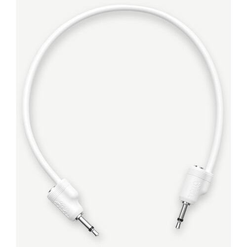 Tiptop Stackcable Shielded 3.5mm Eurorack Patch Cables (White, 11.8", 5-Pack)