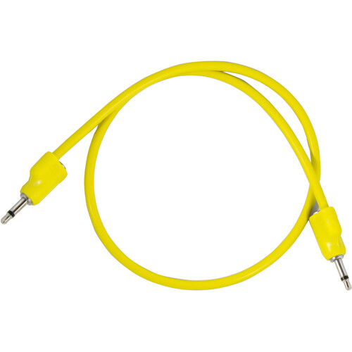 Tiptop Stackcable Shielded 3.5mm Eurorack Patch Cable (Yellow, 19.7", Single)