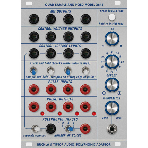 Tiptop Buchla Model 264t Quad Sample and Hold / Polyphonic Adaptor Eurorack Module (18 HP)