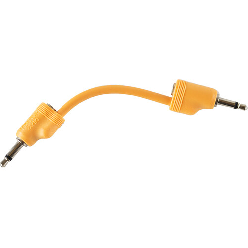 Tiptop Stackcable Shielded 3.5mm Eurorack Patch Cable (Orange, 4.72", Single)