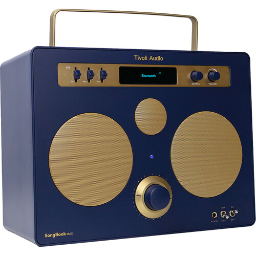 Tivoli SongBook MAX Portable Bluetooth Speaker with Built-In Preamp (Blue)