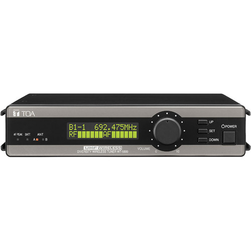Toa Electronics WT-5800 F01US True Diversity 64-Channel Wireless Tuner (Band F01: 636 to 666 MHz)